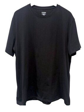 Bombas Mens Crew Neck T-Shirt  XL Black Short Sleeve Essential Tee